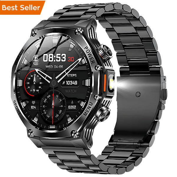 Smartwatch Microwear AK82 - Black Steel